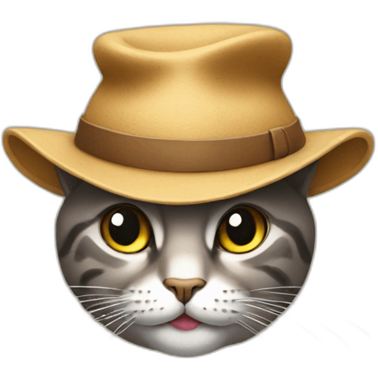 Cat wearing a hat emoji