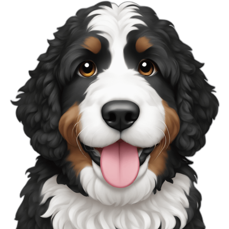 black white f1b bernedoodle slim emoji