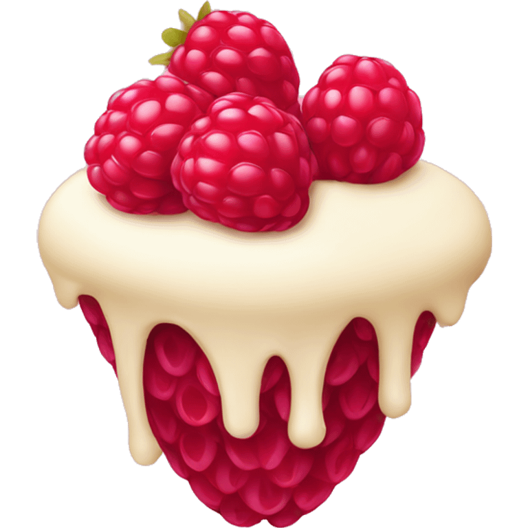 Raspberry and vanilla emoji