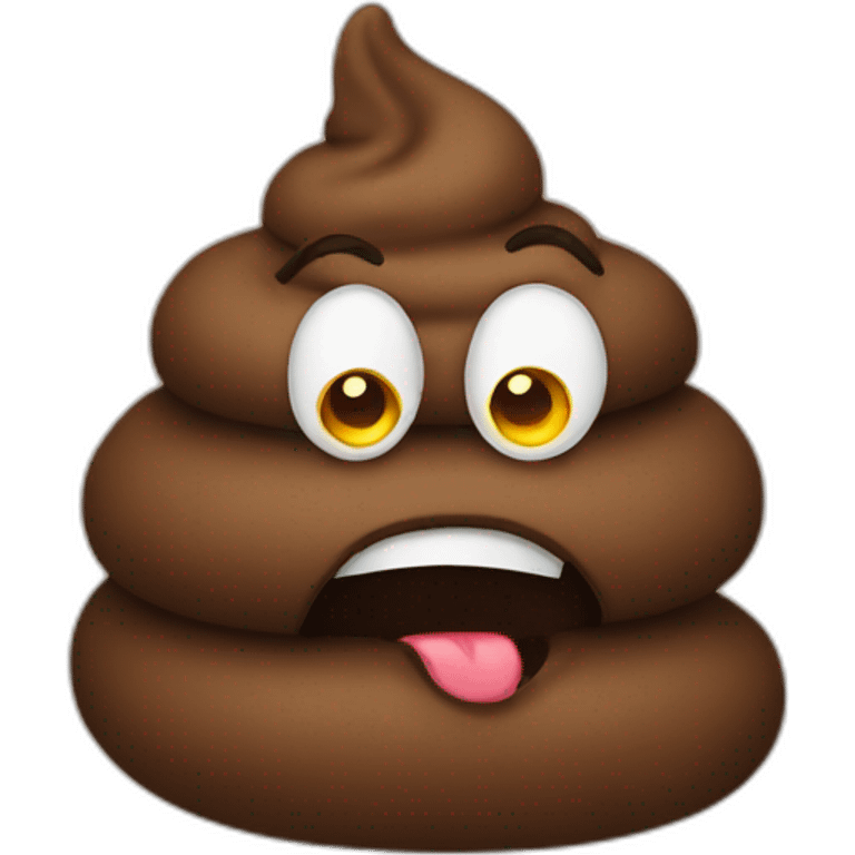 poop that is thinking and scratching its poop chin emoji