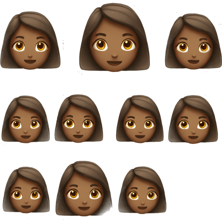 Girl with brown hair  emoji