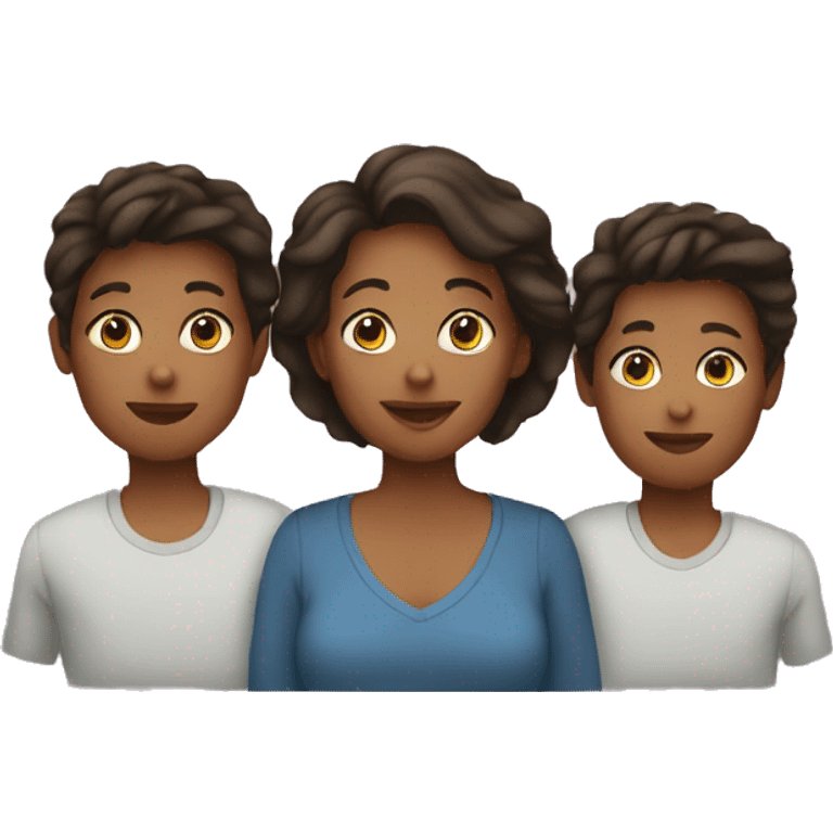 Mom and 2 sons emoji