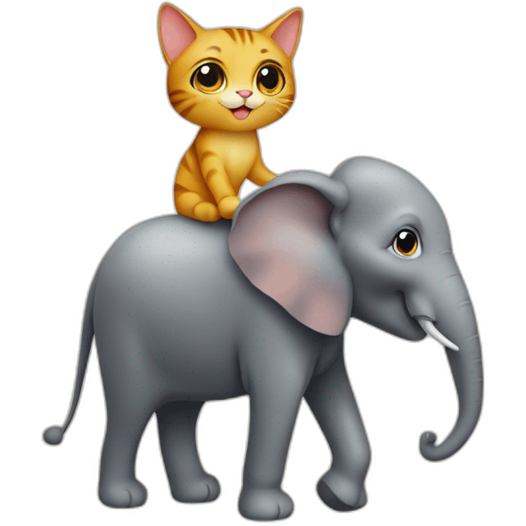 cat on a elefant emoji