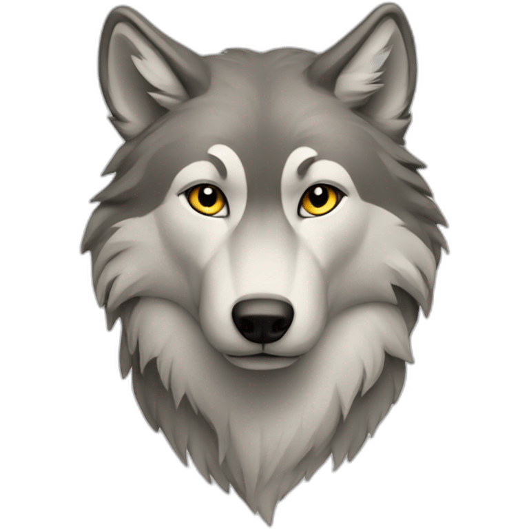 Loup qui peint emoji