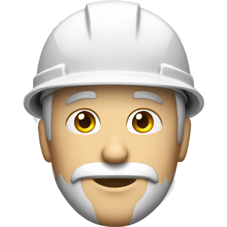 white man with white beard and hard hat emoji