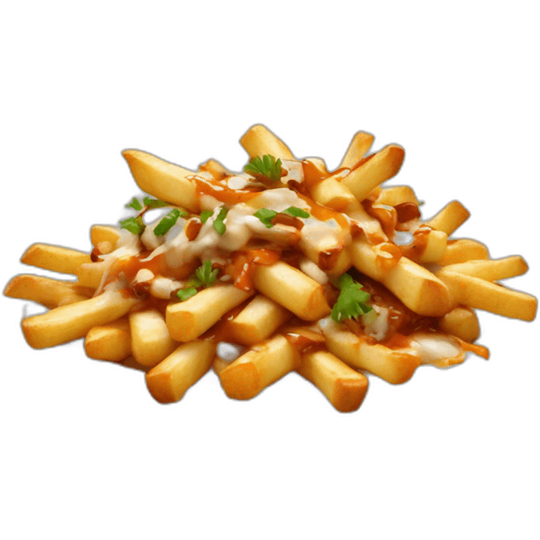 Poutine qui mange un kebab emoji