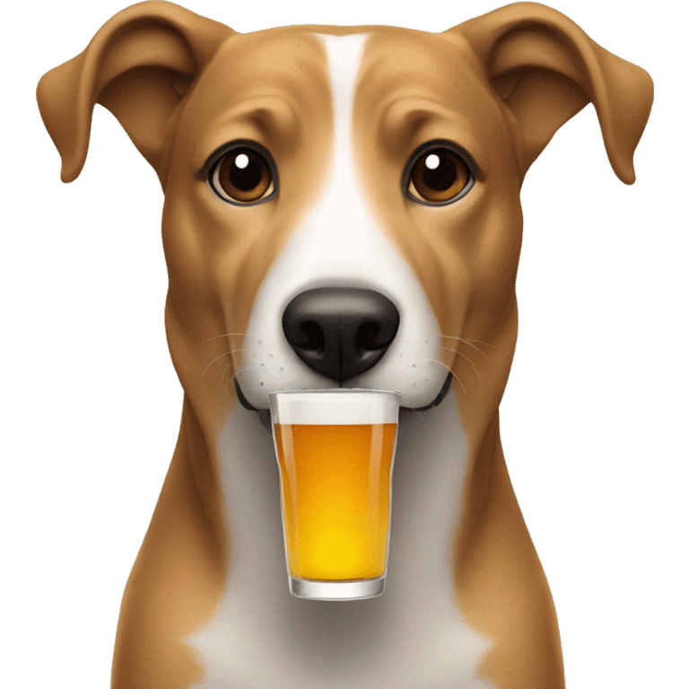 a dog drinking mate emoji