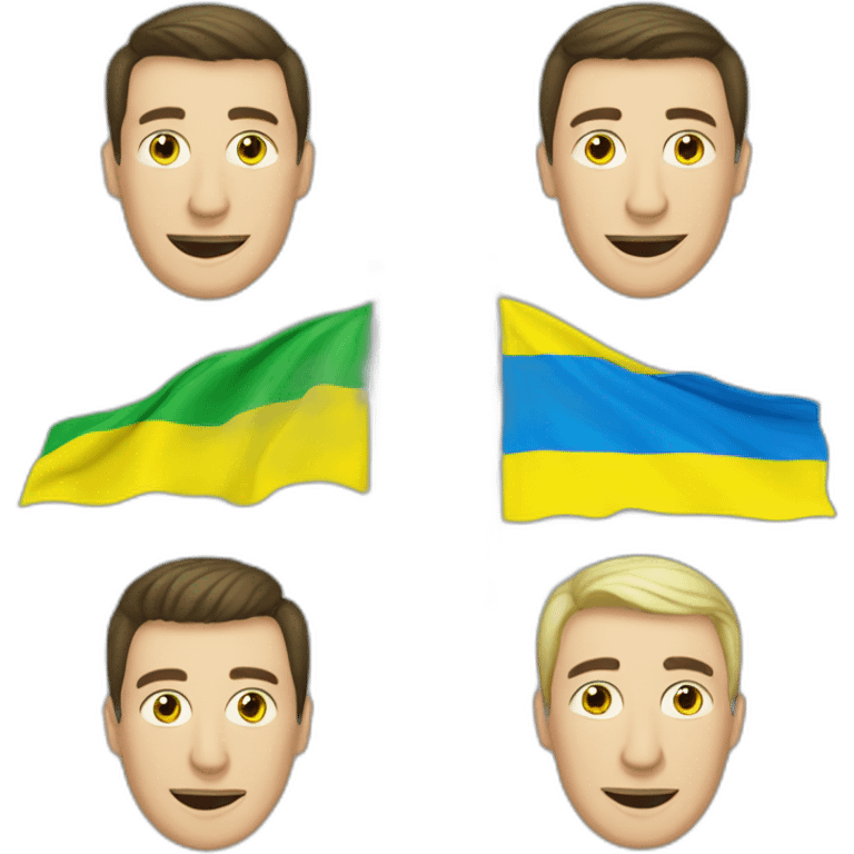 Zelenskyy and Ukrainian Flag emoji