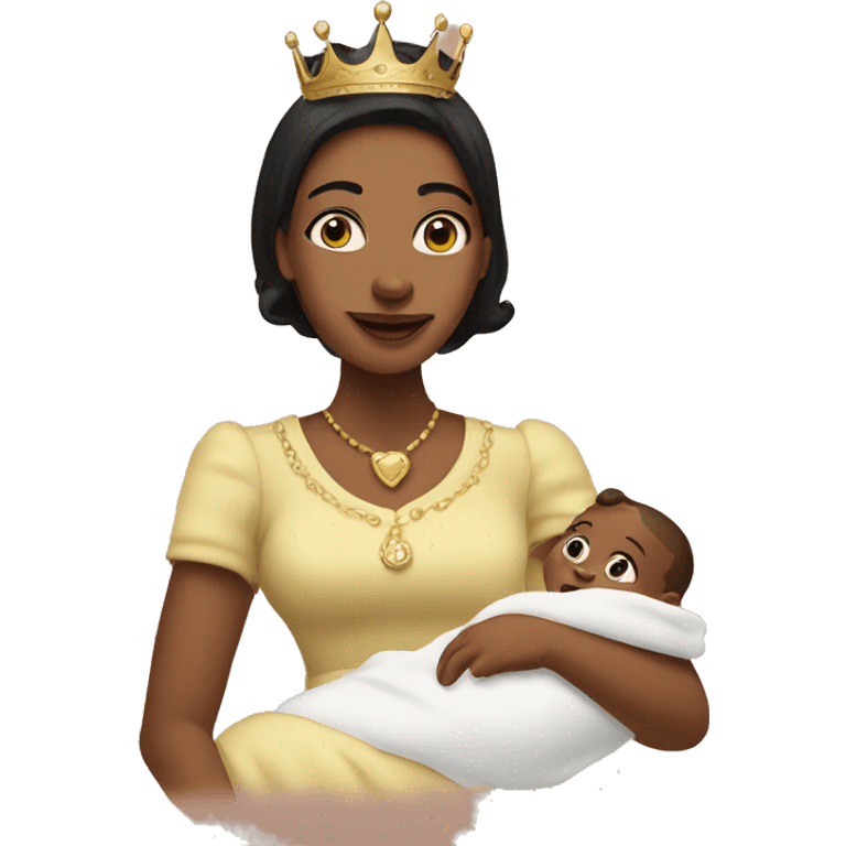 a queen with a baby emoji