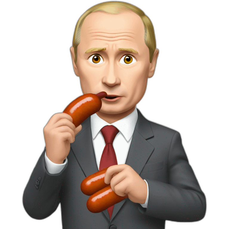 Putin eating sausages emoji