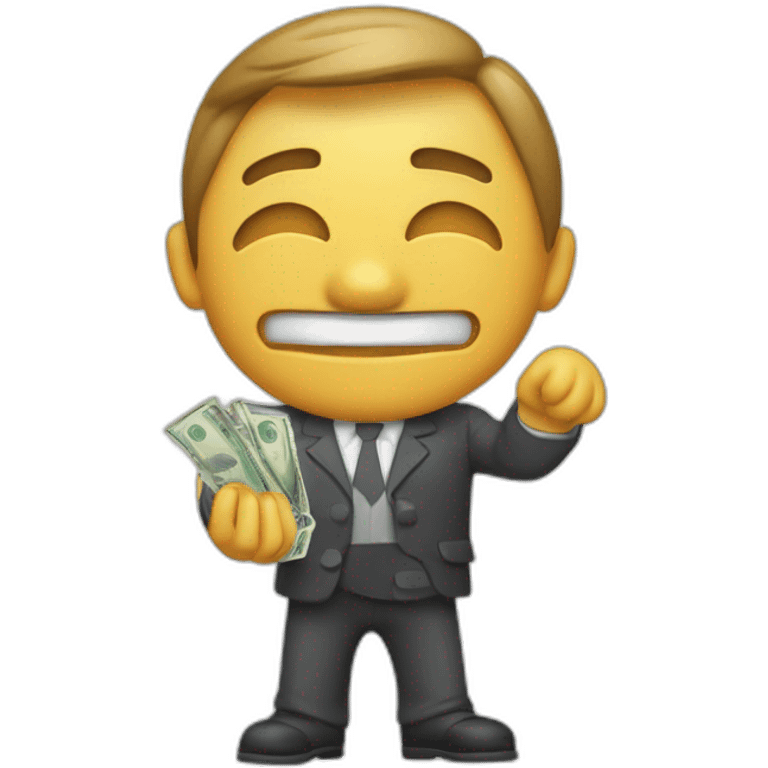 cotización de dinero en movimiento emoji