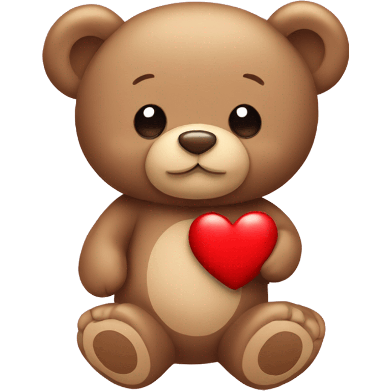 Teddy bear with red heart emoji