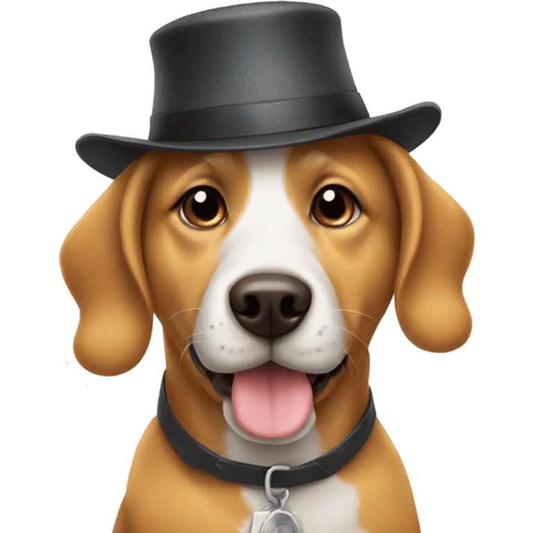 Dog with hat emoji