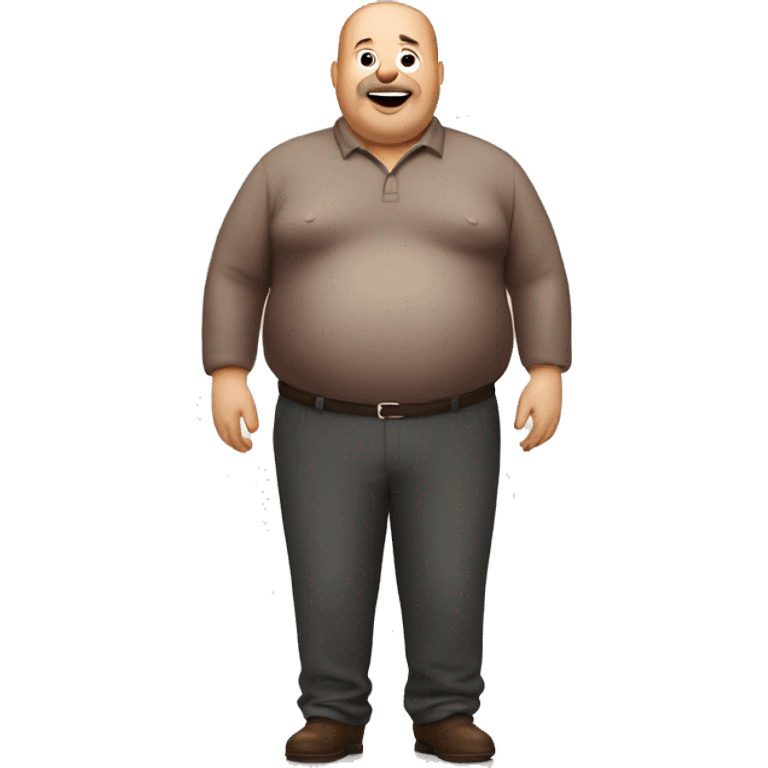 FAT MAN WITH SAUSAGE emoji