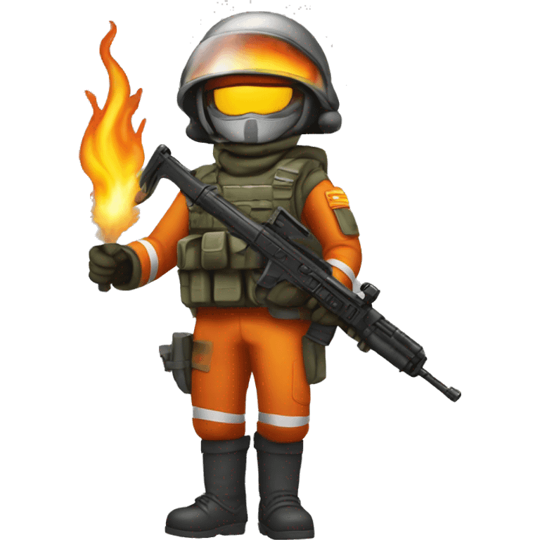 Flamethrower soldier emoji