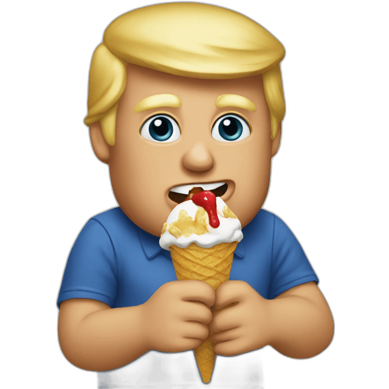 trump eating Icecream emoji