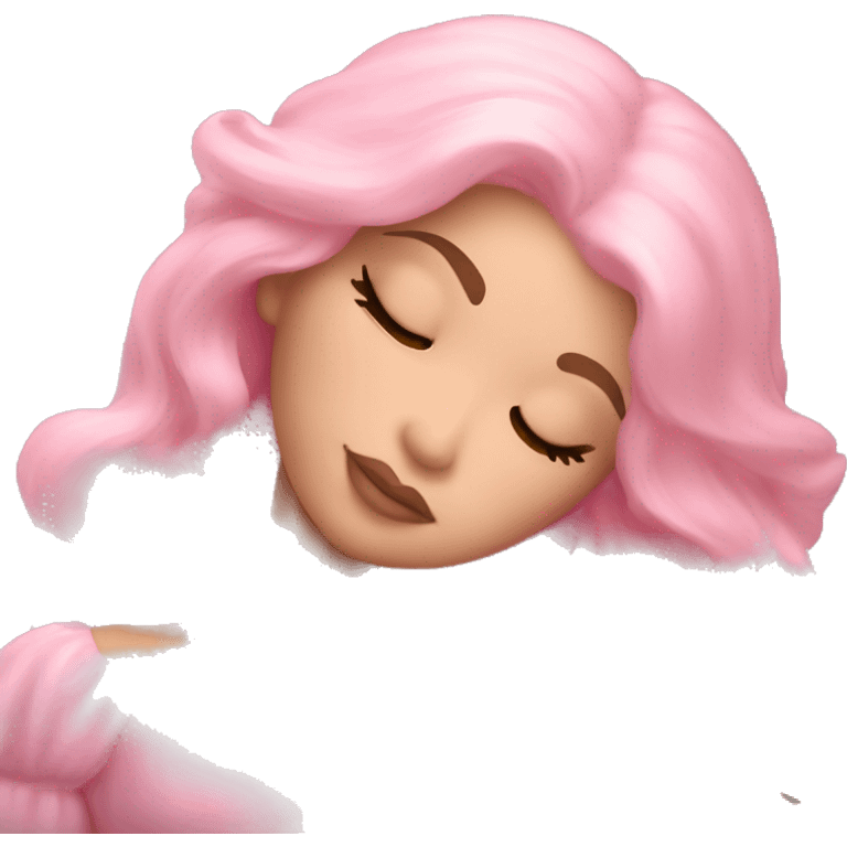 Sleeping beauty pastel pink emoji