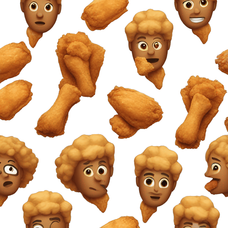 People have fried chicken emoji