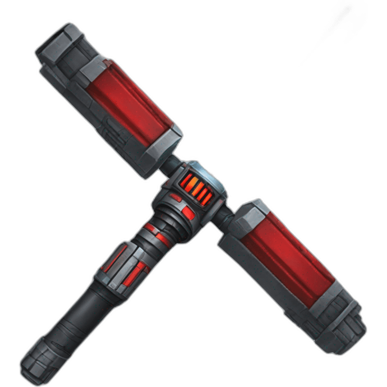 A lightsaber with a red beam emoji