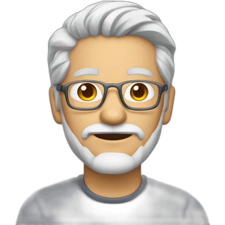 senior gray haired software engineer with goatee  emoji