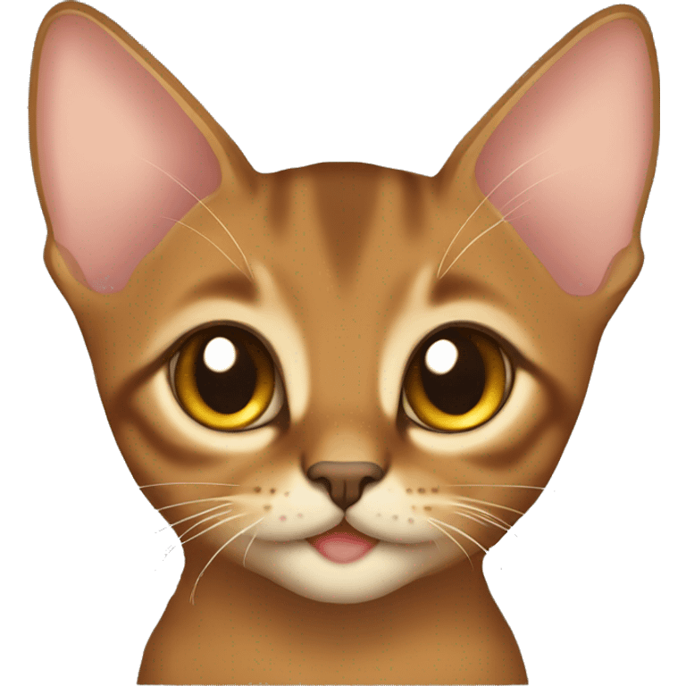 Abyssinian kitten laying emoji