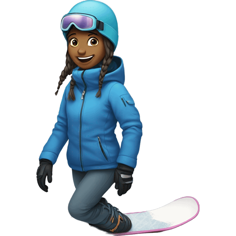 Girl on a snowboard  emoji