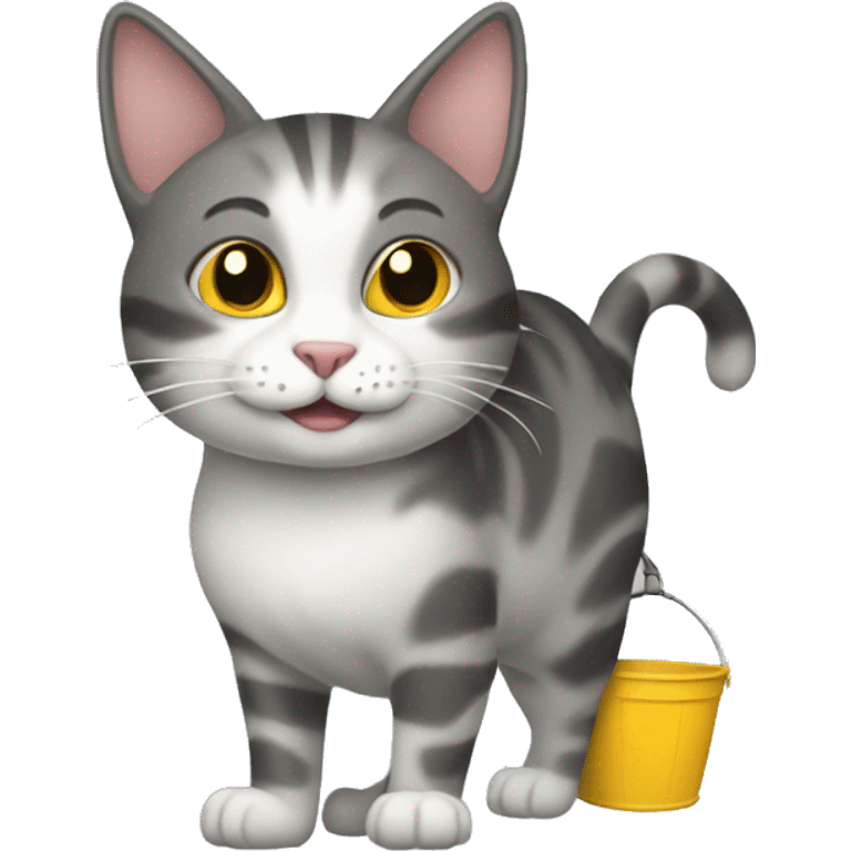 Cat carrying bucket emoji