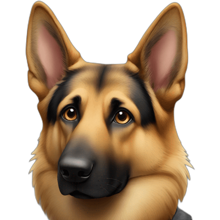 German shepherd cute adult long nose emoji