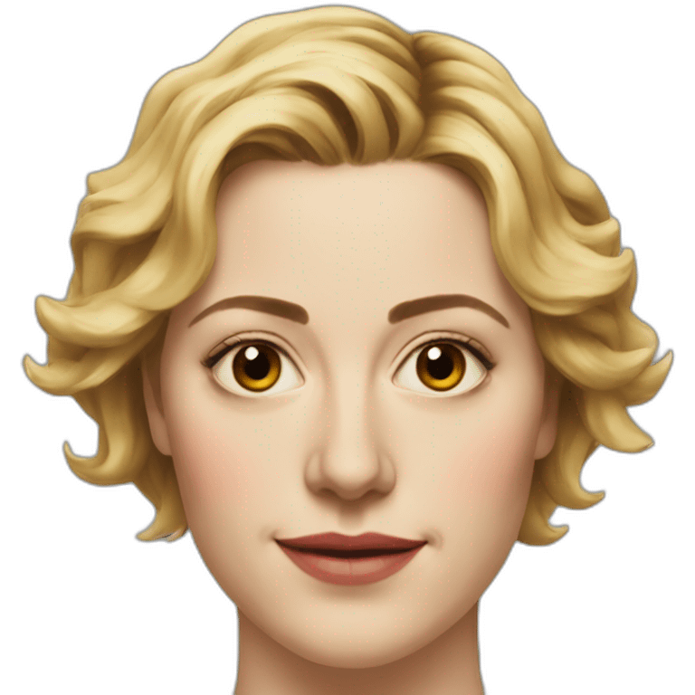 Greta gerwig portrait no neck emoji