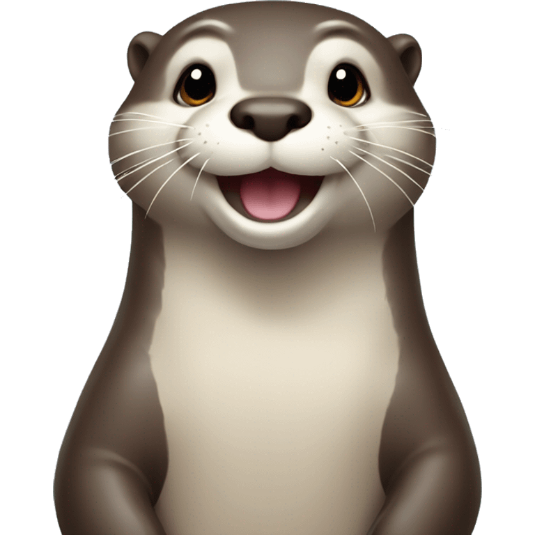 Happy-face otter emoji