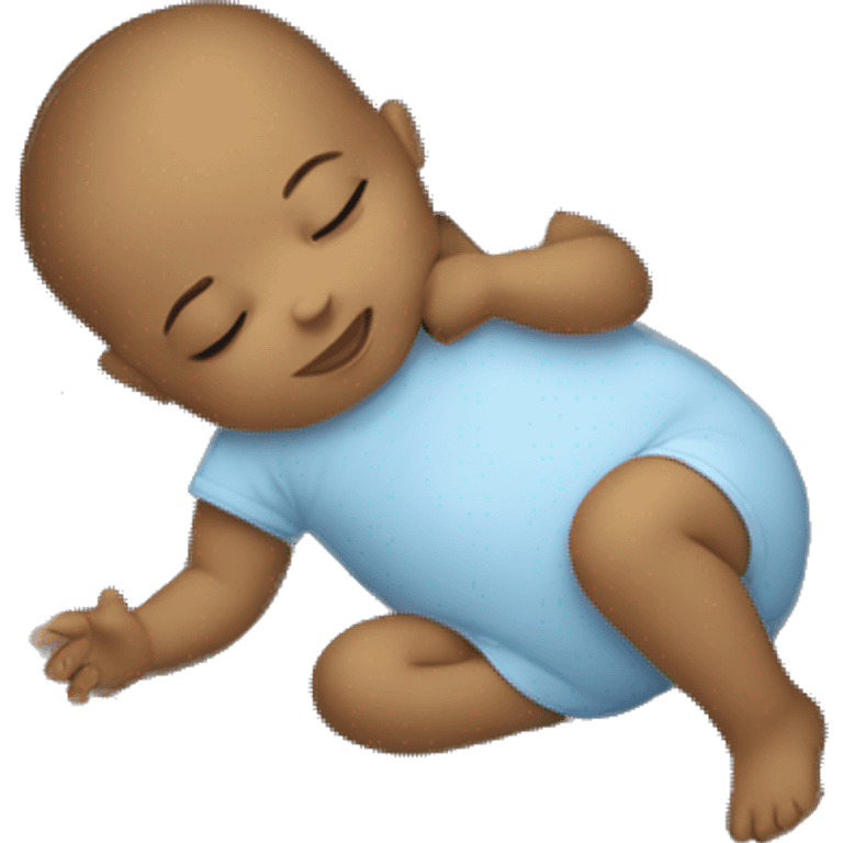 Baby sleeping on the moon emoji