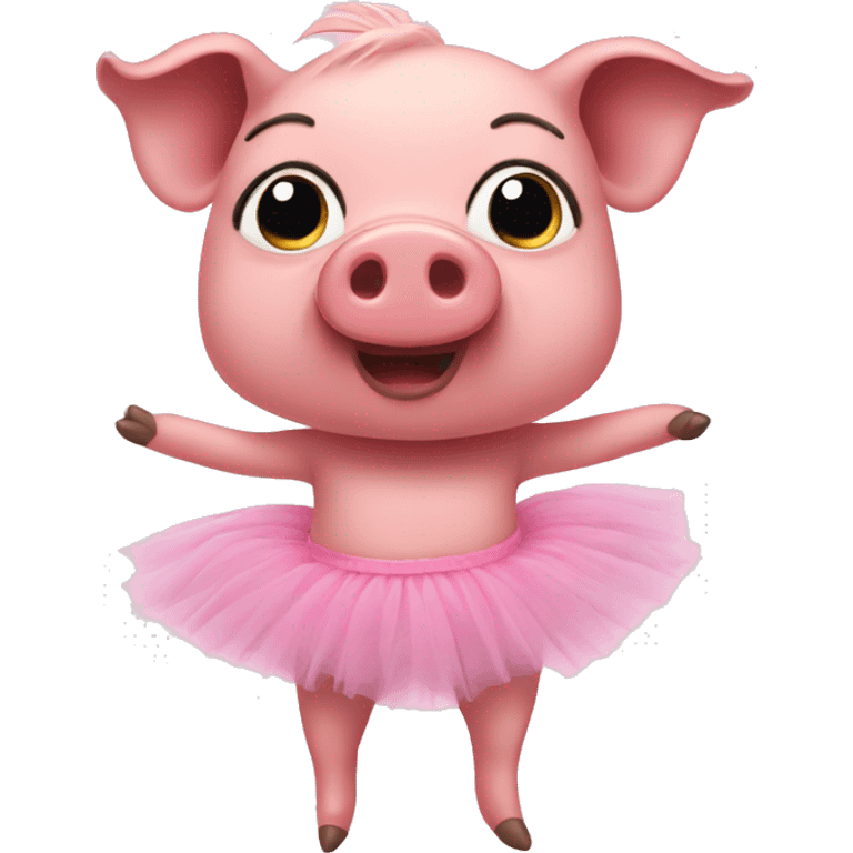 Pig in a tutu emoji