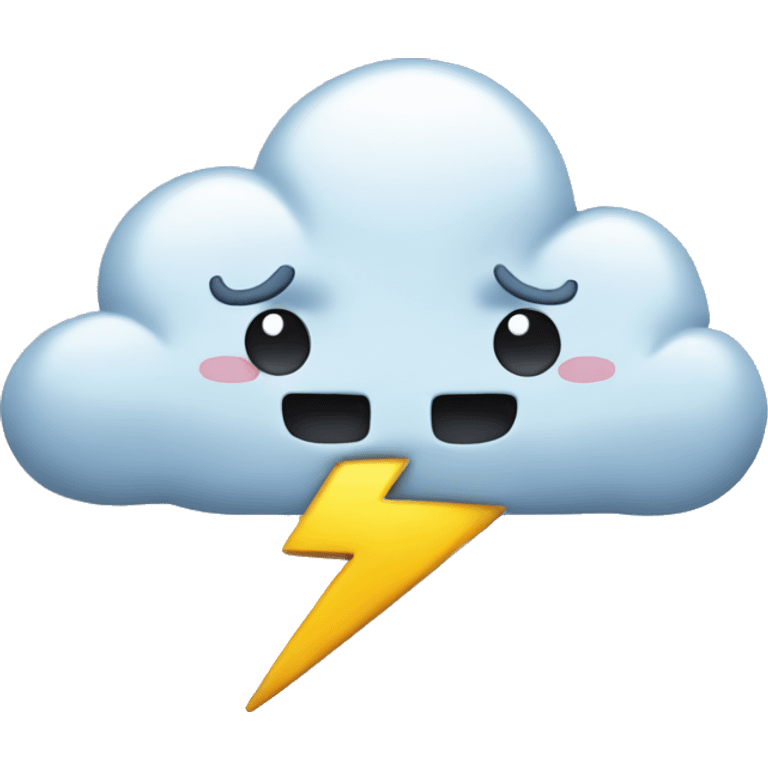 cloud with lightning emoji