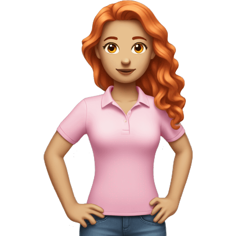 REDHAIR White girl with flashy pink polo emoji