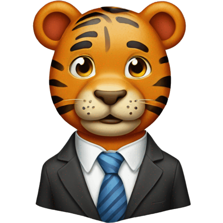 Tigger wearing a tie emoji