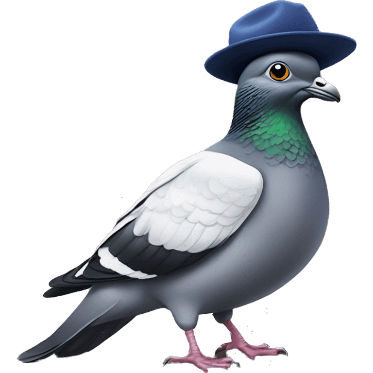 New York Pigeon with yankee hat emoji