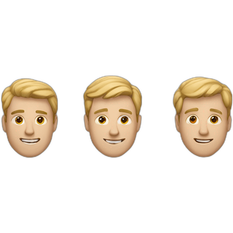 3 white guys together emoji