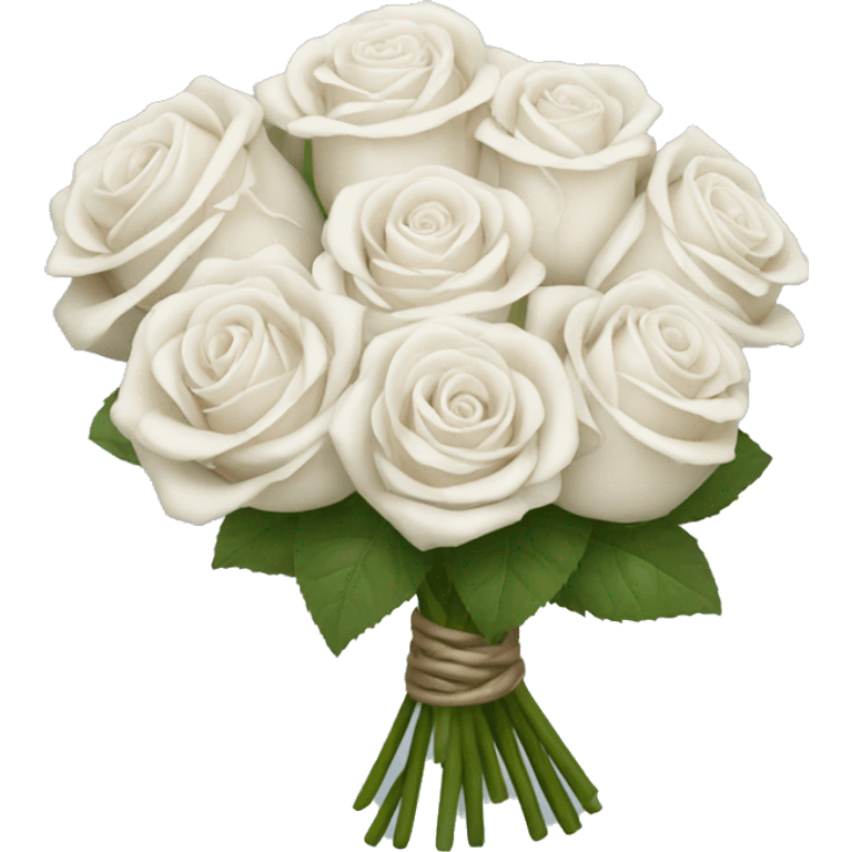 White rose bouquet  emoji