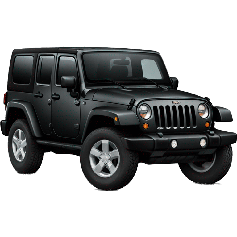 Black 4 door jeep wrangler emoji