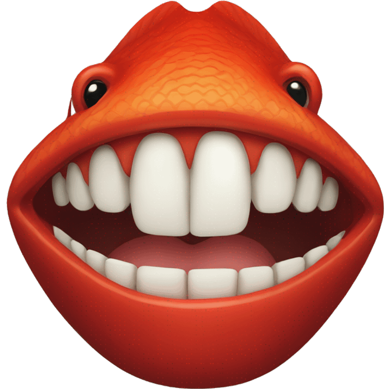 red fish mouth closed emoji