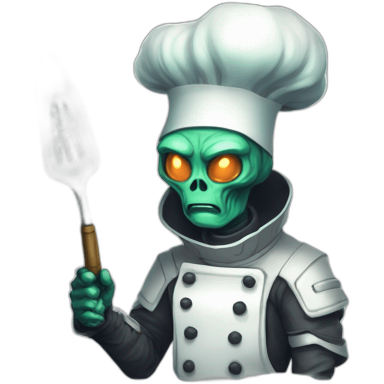 alien chef scifi roguelike rpg style inspired by slay the spire digital art emoji