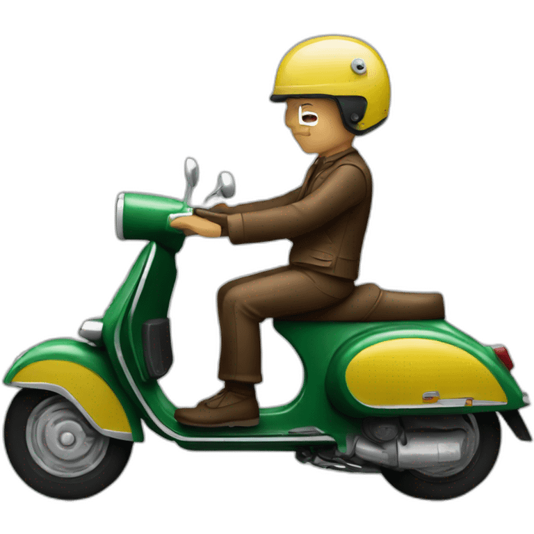 galician riding vespa emoji