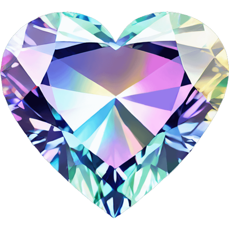 Heart shaped 56-carat rainbow diamond emoji