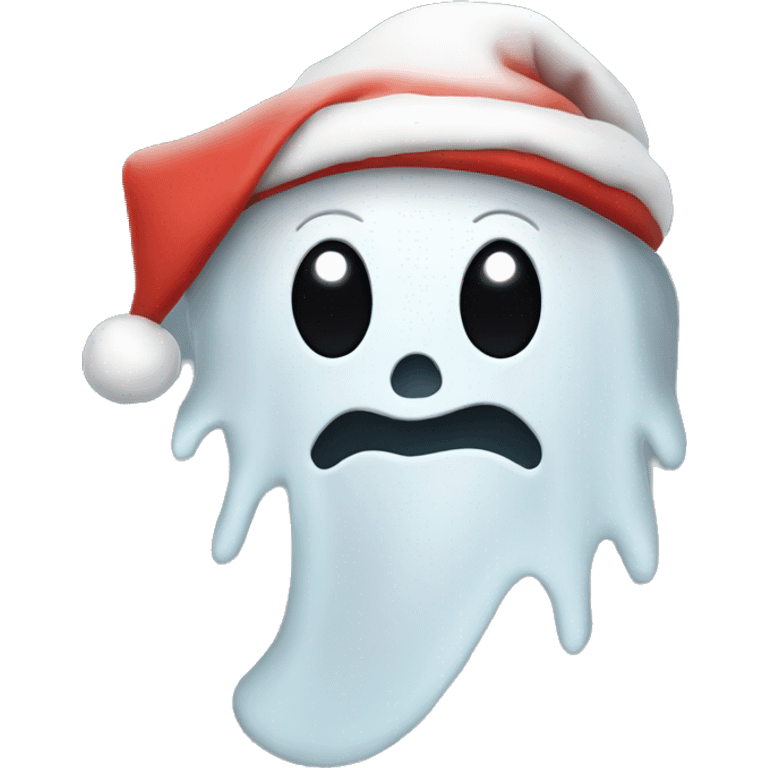 Ghost with Santa hat emoji