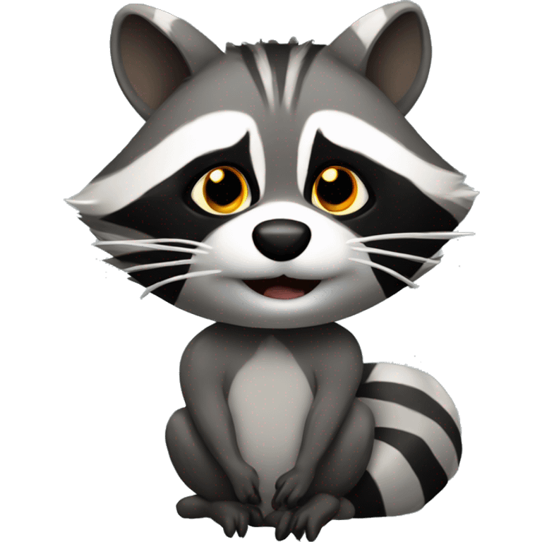 Feral raccoon emoji