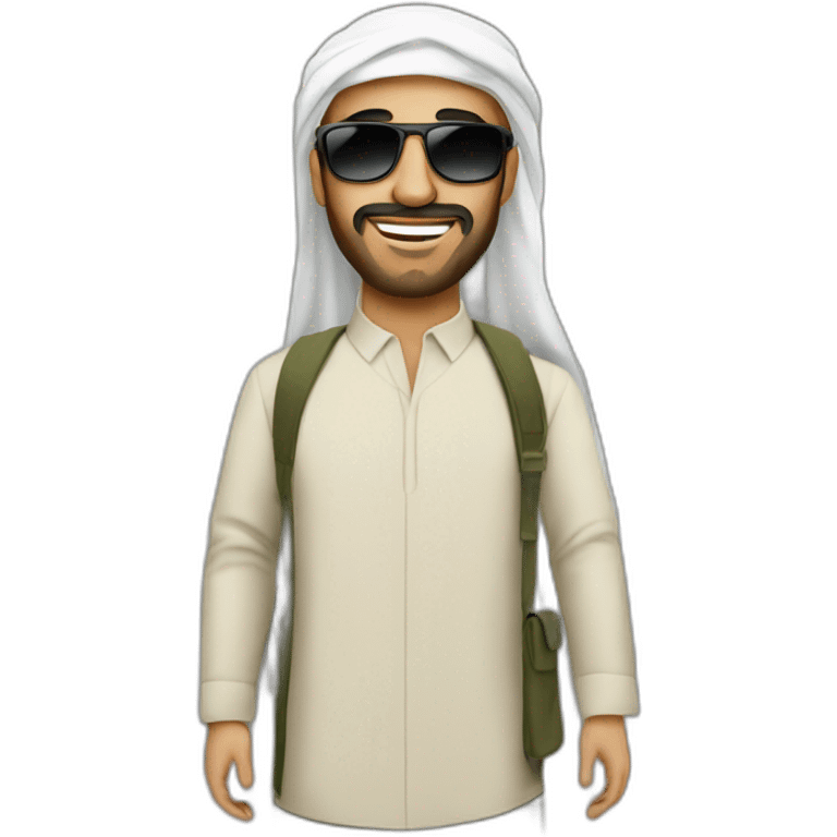 Palestinian Muslim men with sunglasses emoji