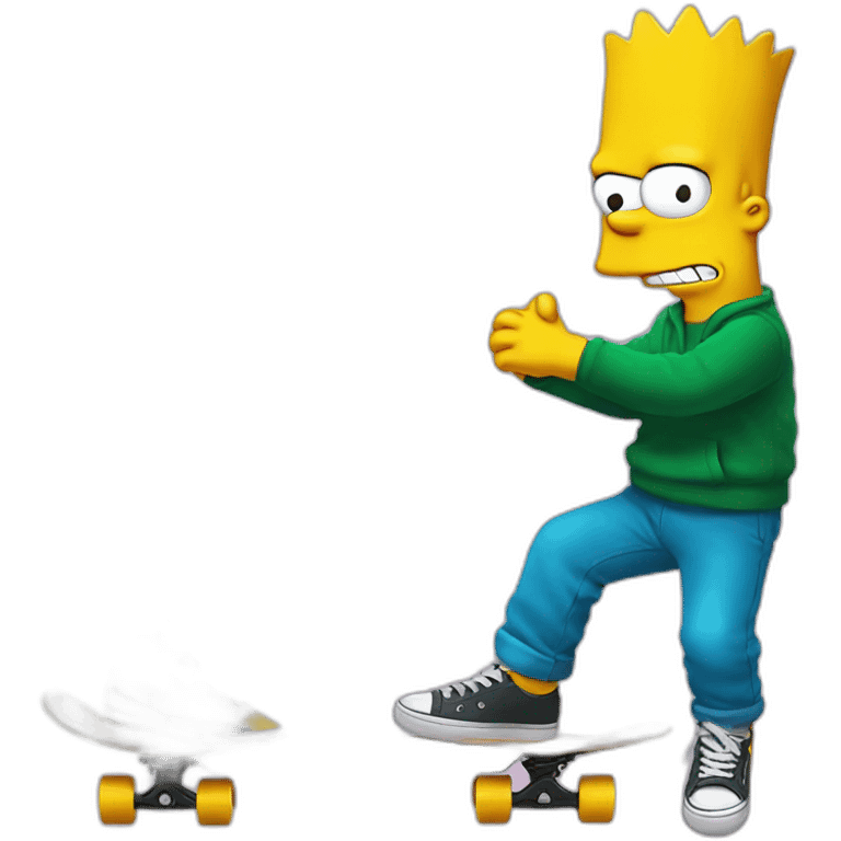 BART SIMPSON WITH SKATE emoji