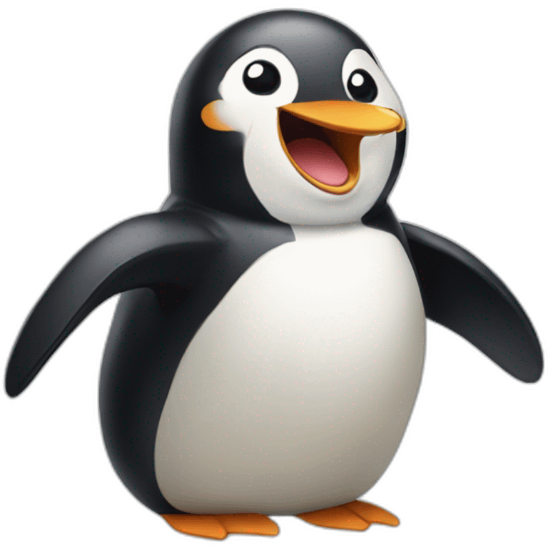 laughing shibi penguin emoji