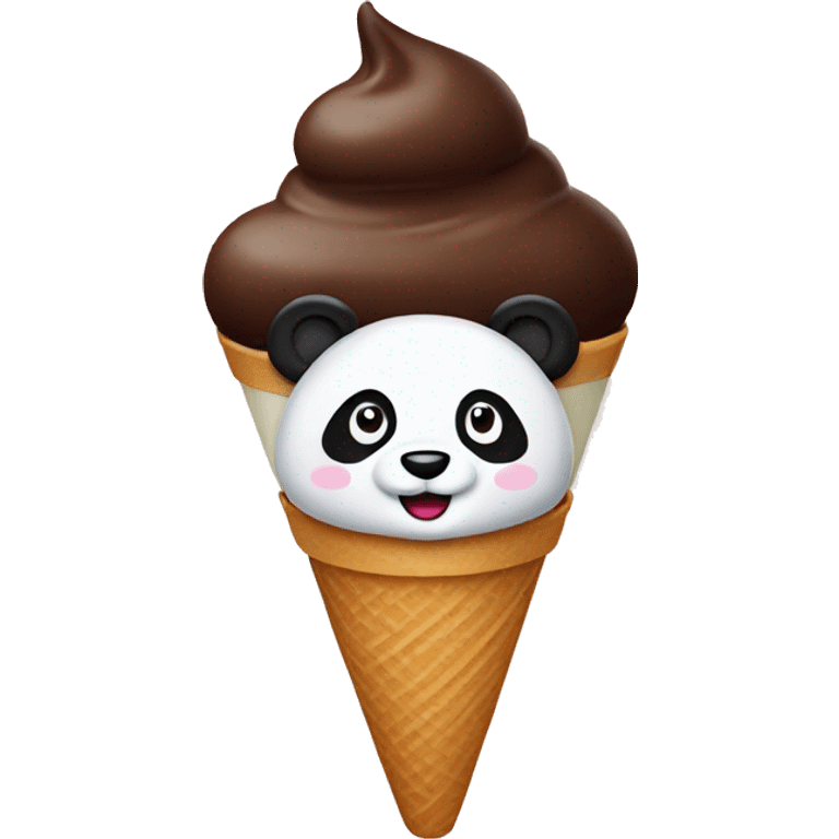 panda paws ice cream cone emoji