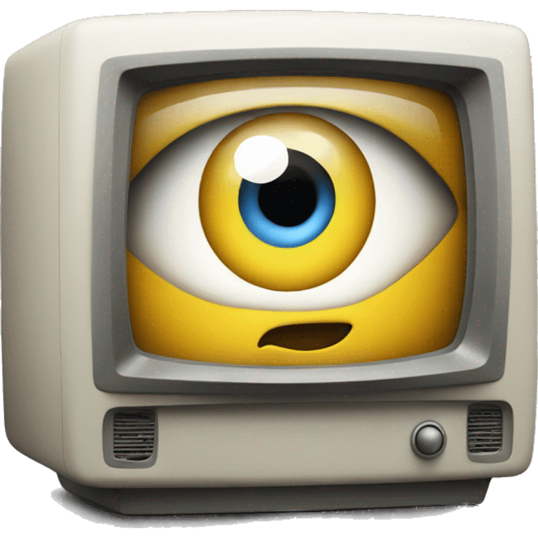 Tv with eye in it emoji